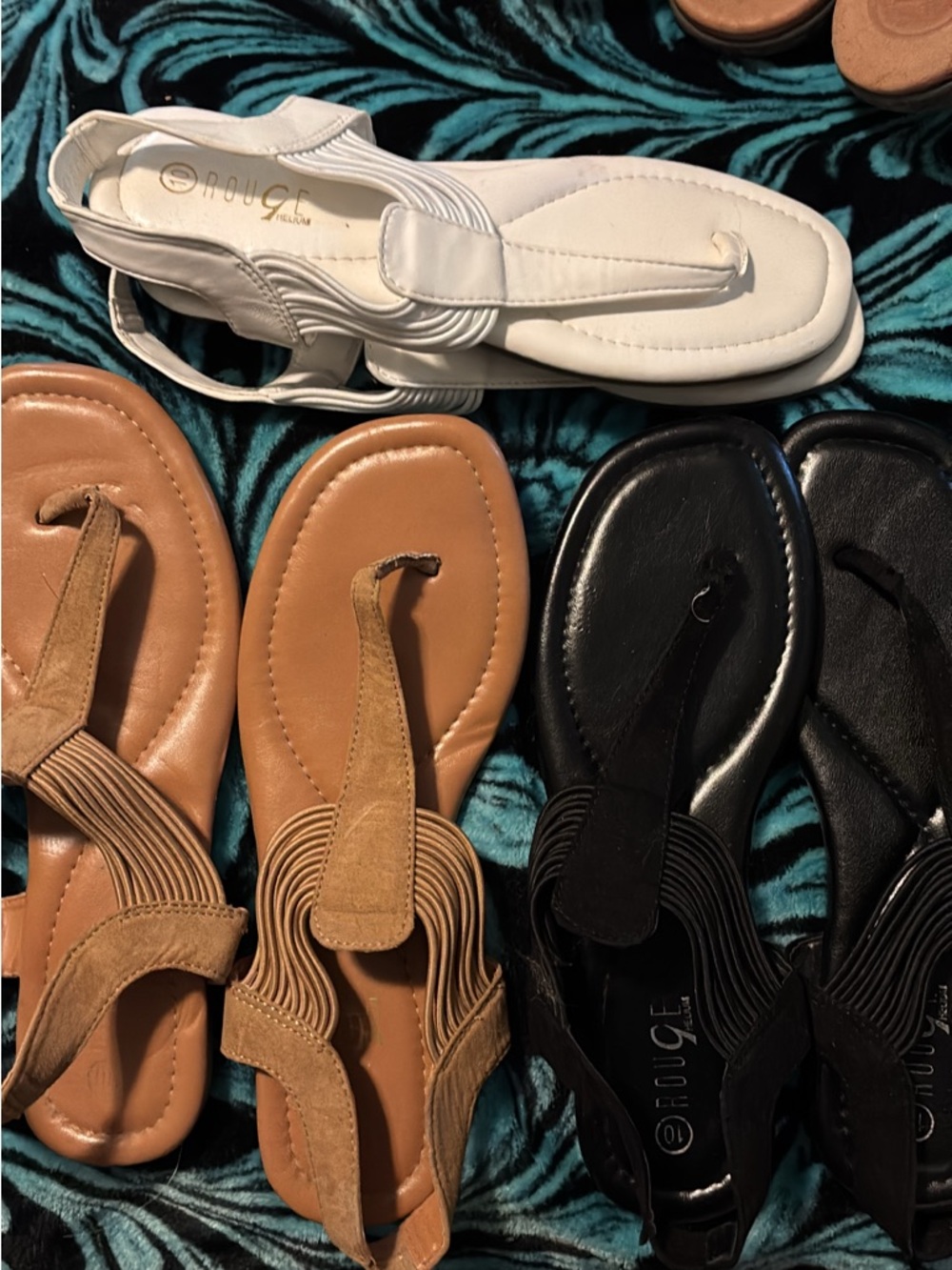 Rouge Helium White Women’s Thong Sandal - Slingback Summer Shoe